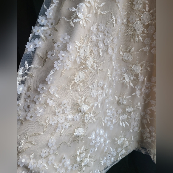 Lulus Cream Floral Embroidered Midi Dress - Picture 6 of 6